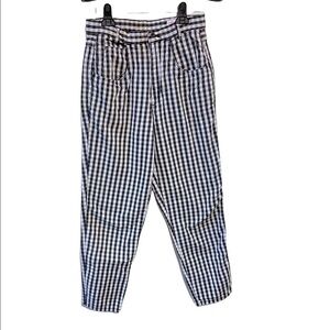 Vintage Tangiers High Waist Gingham Print Y2K Tapered Leg Wedgie Pants